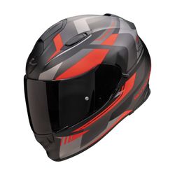 Casco Scorpion EXO-491 ABILIS Negro mate-Plata-Rojo