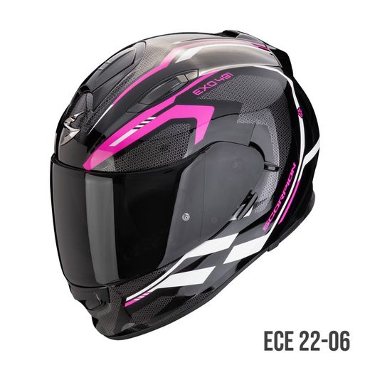 casco Scorpion EXO-491 KRIPTA Negro-Rosa-Blanco