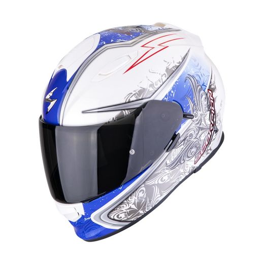 Casco Scorpion EXO-491 RUN Blanco-Azul