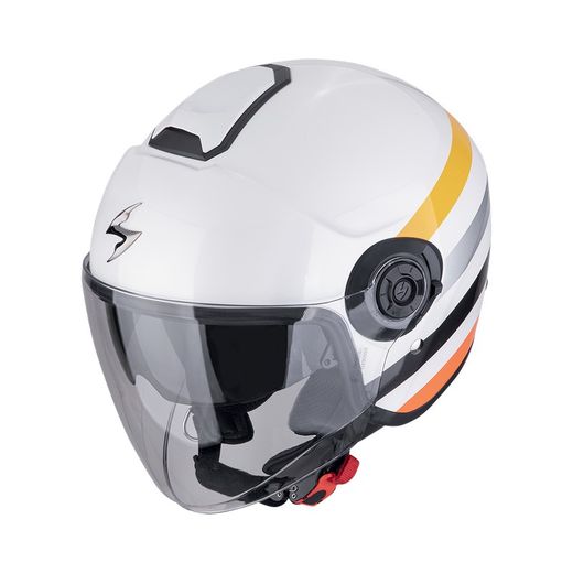 Casco Scorpion Exo City II BEE Blanco-Amarillo