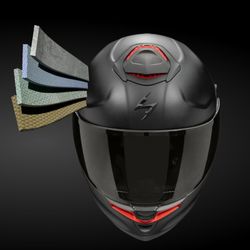 Casco Scorpion EXO-GT SP AIR Solid Negro mate-Rojo