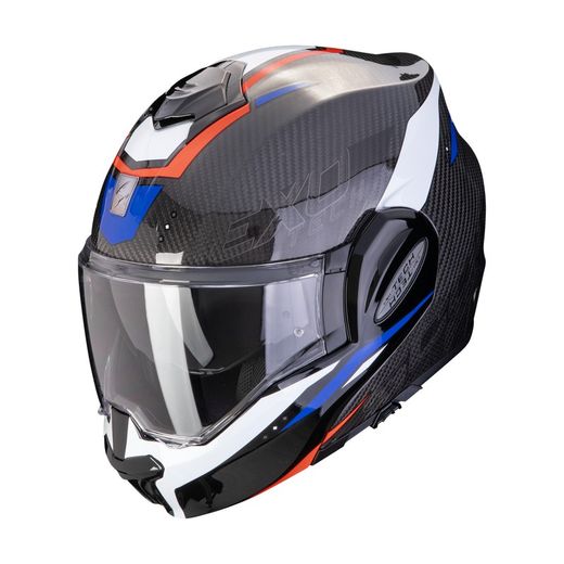 Casco Scorpion EXO-TECH EVO CARBON ROVER Negro-Rojo-Azul