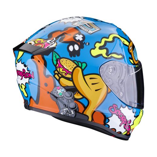 Casc Scorpion Junior EXO-JNR AIR FUN blau-taronja ECE 22.06