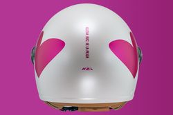 Casco Zeta 2 Ágatha Ruiz de La Prada Corazón Rosa Brillante Perlado