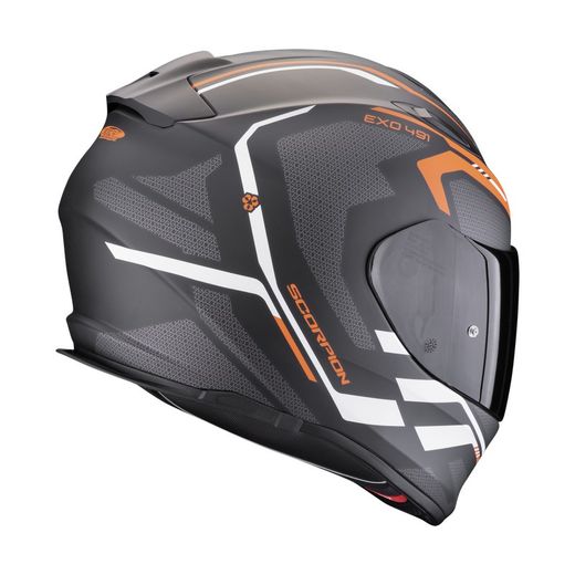 Cascol Scorpion EXO-491 KRIPTA Negro mate-Naranja-Blanco