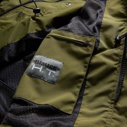 Chaqueta de Moto Blauer Ethan | Tejido Impermeable | Protecciones CE Nivel 2 | All-Season | Verde