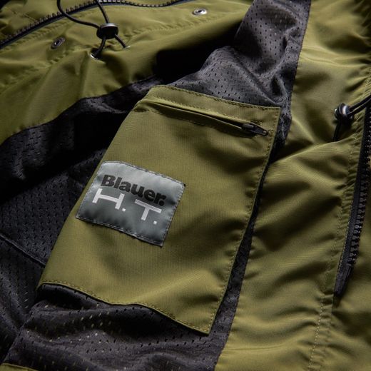 Chaqueta de Moto Blauer Ethan | Tejido Impermeable | Protecciones CE Nivel 2 | All-Season | Verde