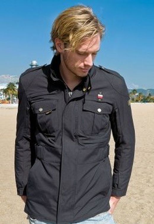 Chaqueta garibaldi fox-t hombre negra