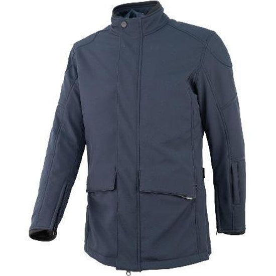 Chaqueta de Moto By City Dublin Blue | Estilo Abrigo | Softshell | Impermeable HIPORA® | Térmica Nivel 4 2XL