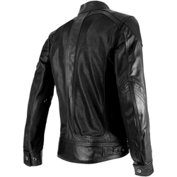 Chaqueta de Moto By City Sahara Man en Negro | Verano | Malla y Piel | Cortavientos Extraíble | Protecciones Flexishock Nivel 2