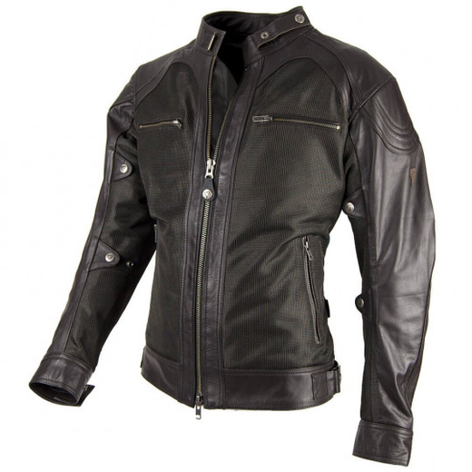 Chaqueta de Moto By City Sahara Man en Marron | Verano | Malla y Piel | Cortavientos Extraíble | Protecciones Flexishock Nivel 2