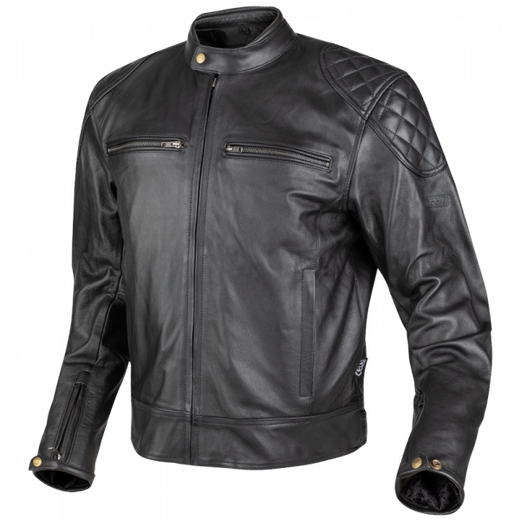 Chaqueta de Moto Piel Race 2 Negro | Uso 12 Meses | Piel Bovina | Térmica Desmontable | Protecciones Nivel 2 | Homologación AA
