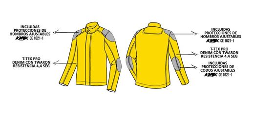 Chaqueta vaquera de moto PMJ West Unisex