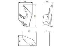 Kawasaki Z650 20> juego de alerones