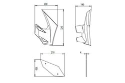 Kawasaki Z900 17'>19 Juego de alerones