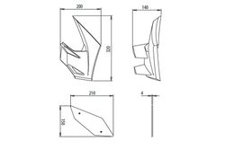 Kawasaki Z900 2020> Juego de alerones