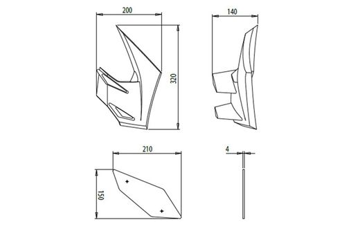 Kawasaki Z900 2020> Juego de alerones