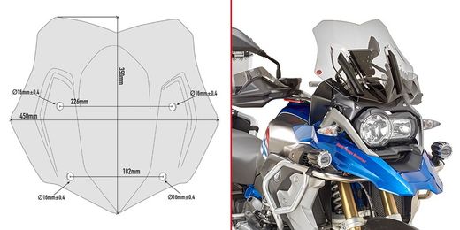 Cupula baja ahumada givi bmw r1250 gs/adventure 14>21 y r1200 gs/adventure 13>18