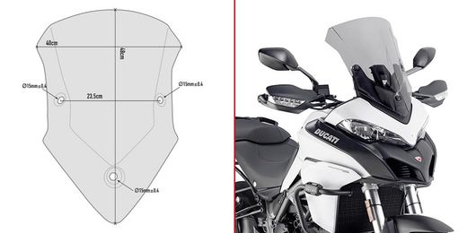 Cupula givi ahumada d.multistrada 950/s/1200/1260.17>18.15>19.19