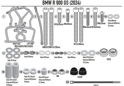Defensas de motor BMW F 900 GS 24>
