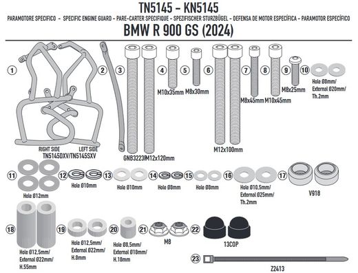 Defensas de motor BMW F 900 GS 24> Givi