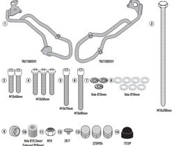Defensas de motor tubular Tracer 9 (21-22), negro