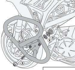 Defensas de motor tubular Versys 650 (22), negro