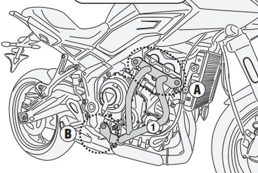 Defensas de motor tubular Triumph Tiger Sport 660 22>