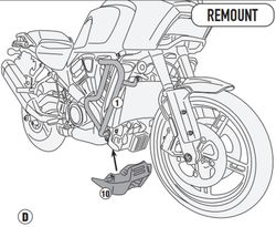 Defensas de motor tubular Pan America 1250 (21 > 22) negra