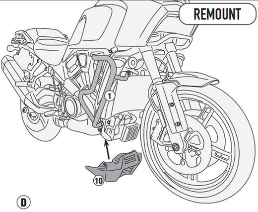 Defensas de motor tubular Pan America 1250 (21 > 22) negra