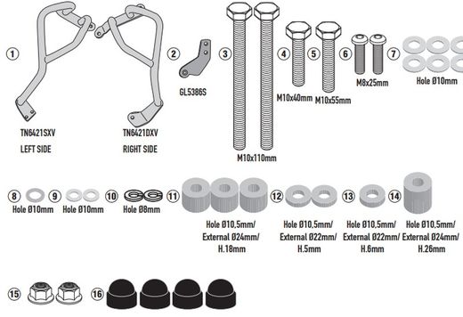 Defensas de motor tubular Triumph Tiger Sport 660 22>