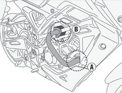 Defensas de motor H.CB 125 R (21 > 22)  negro