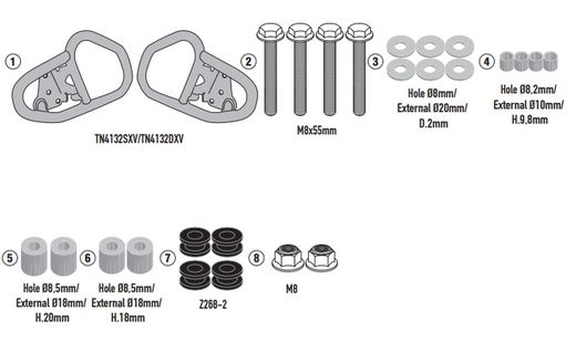 Defensas de motor tubular Versys 650 (22), negro