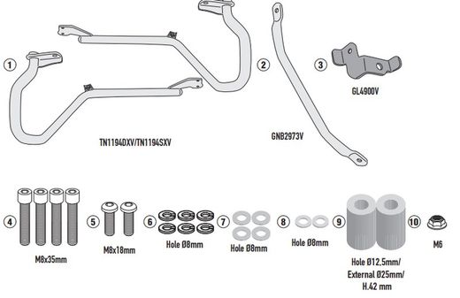 Defensas de motor tubular CMX 1100 Rebel (21 > 22) negro