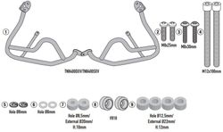 Defensas de motor tubular Pan America 1250 (21 > 22) negra