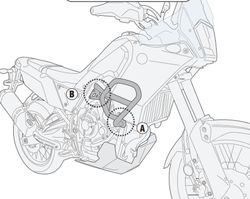 Defensas de motor tubular  700 21>, negro