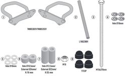 Defensas de motor tubular, negro para Meteor 350 (21 > 22)