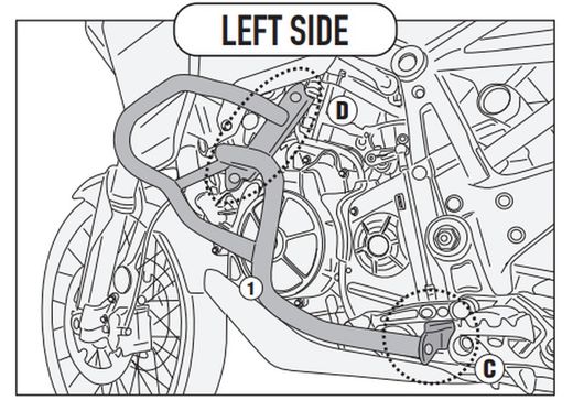 Defensa motor Aprilia Tuareg 660 (21 > 23)