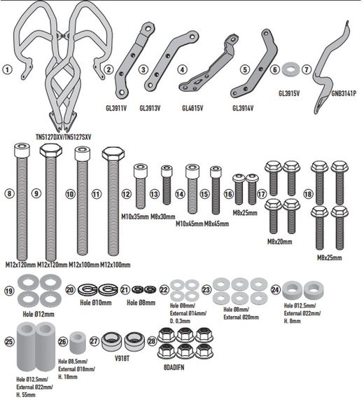 BMW F 750 GS (18>23)y F 850 GS (18>23) Defensas motor