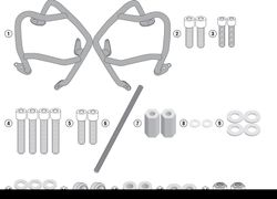 Defensas motor bmw r 1250 r/rs/gs  19>21
