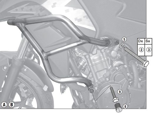 CB 500 X (13 > 18) Defensas motor