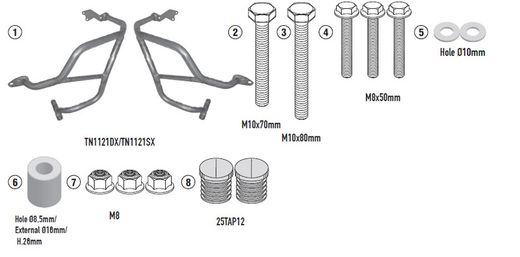 CB 500 X (13 > 18) Defensas motor