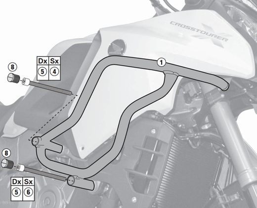 Defensas motor  crosstourer 1200 dct (12 > 19)  givi tn1110