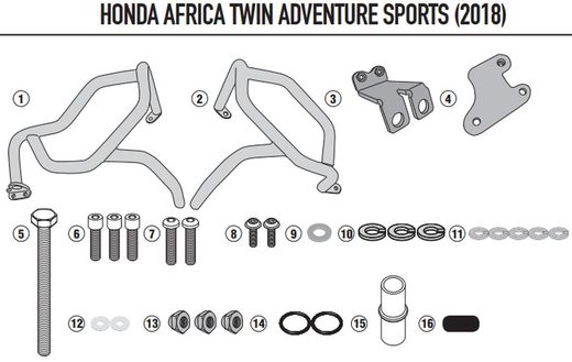 Defensas motor inox H.CRF1000L Africa Twin Adventure Sports (18 > 19)
