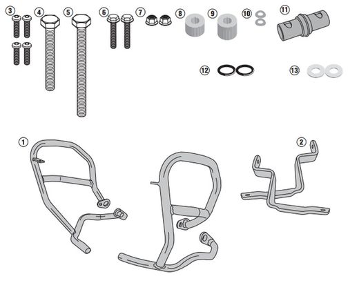 Defensas motor Suzuki DL 1000 V-Strom (14 > 19).