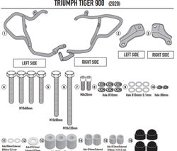 Defensas motor Triumph Tiger 900 (20>23)y (24>)