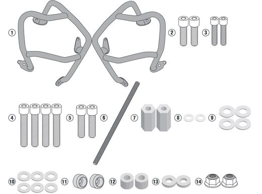 Defensas motor/radiador  BMW R1250 gs (19 > 22)