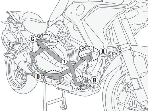 Defensas motor/radiador  BMW R1250 gs (19 > 22)