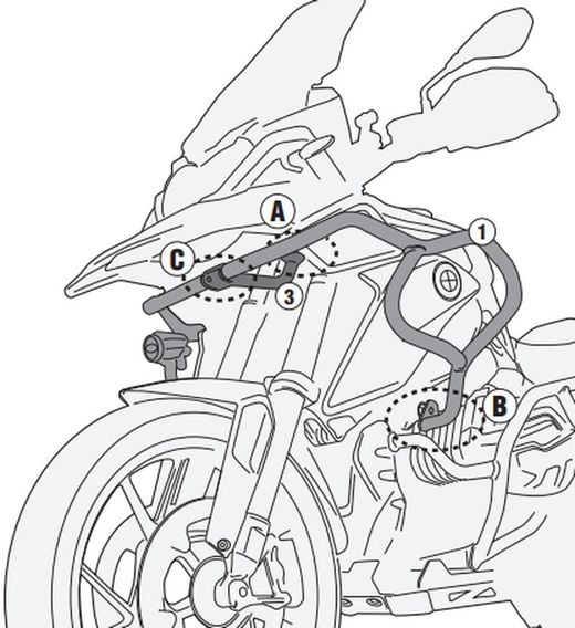 Defensas motor/radiador BMW R 1200 GS 13>17/R1250GS 19>
