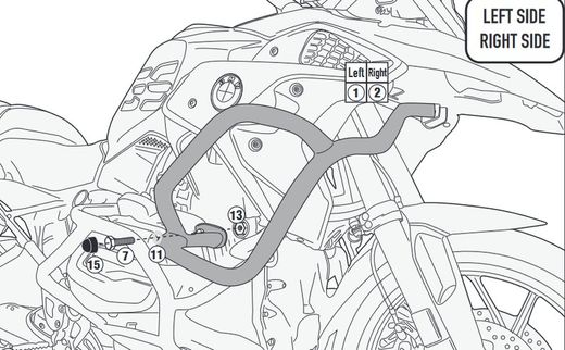 Defensas motor/radiador BMW R1250 GS 19>21